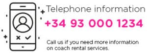 telephone of coach rent badabus